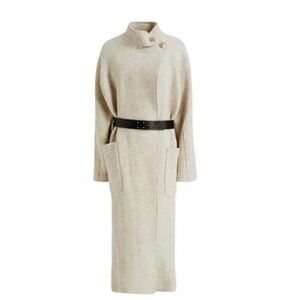 Ba&sh Elegant Cream Belted Coat